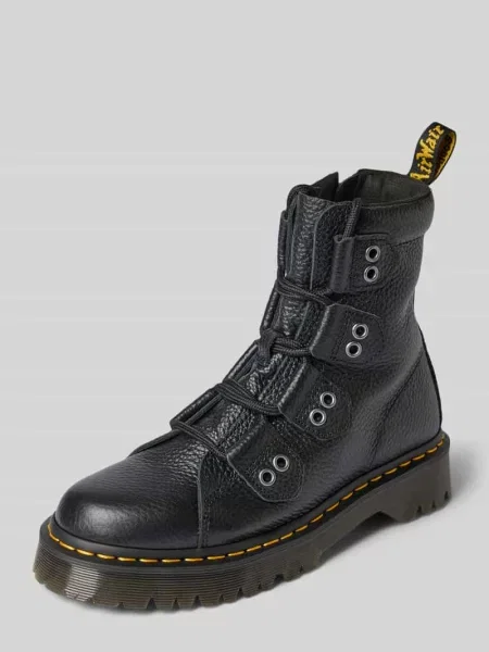 Botki sznurowane z naturalnej skóry Dr. Martens czarne
