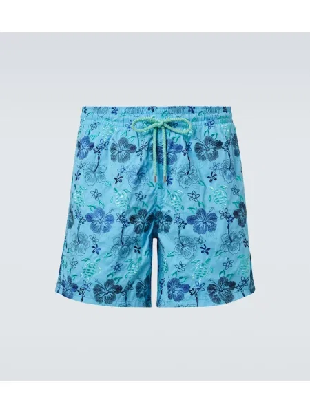 Květinový spodní díl plavek Vilebrequin modrý