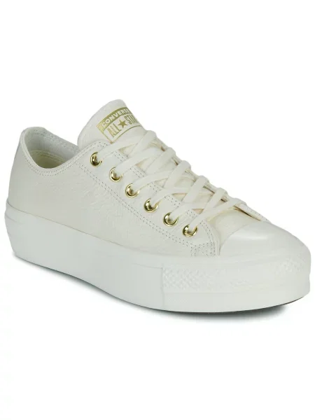 Superge Converse Chuck Taylor All Star s platformo bela