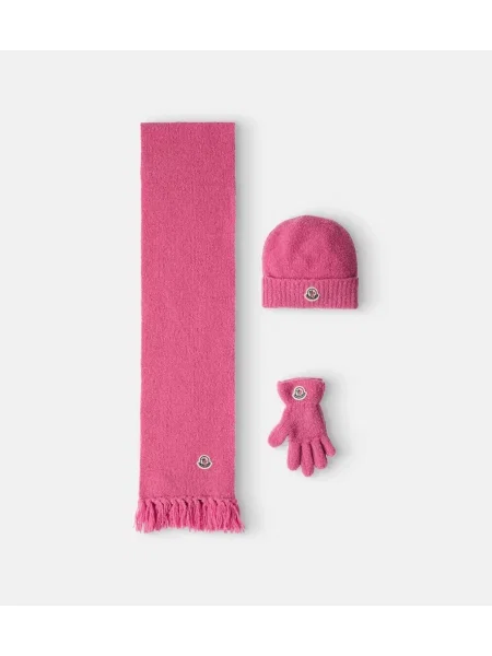 Gyerek kesztyű Moncler Enfant rózsaszín