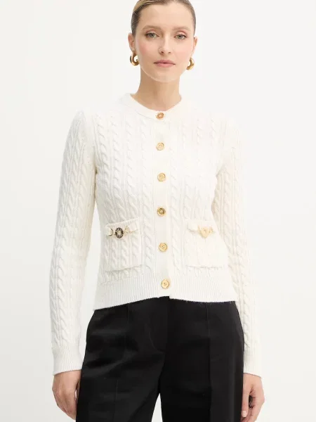 Patou cardigan din lână light bej