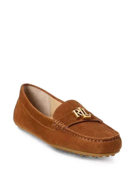 Pantofi loafer Lauren Ralph Lauren cu autograf maro