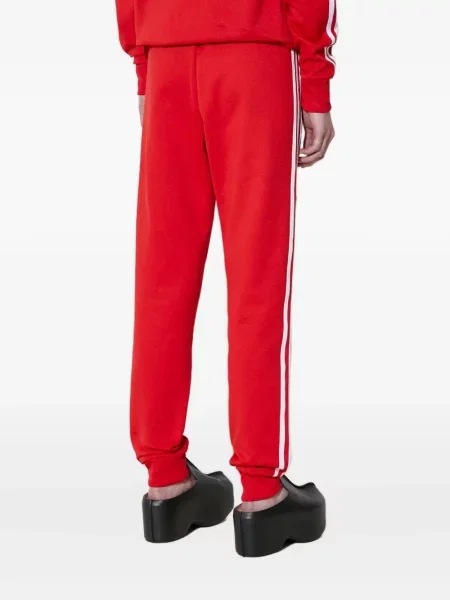 Haftowane spodnie Adidas w paski czarne