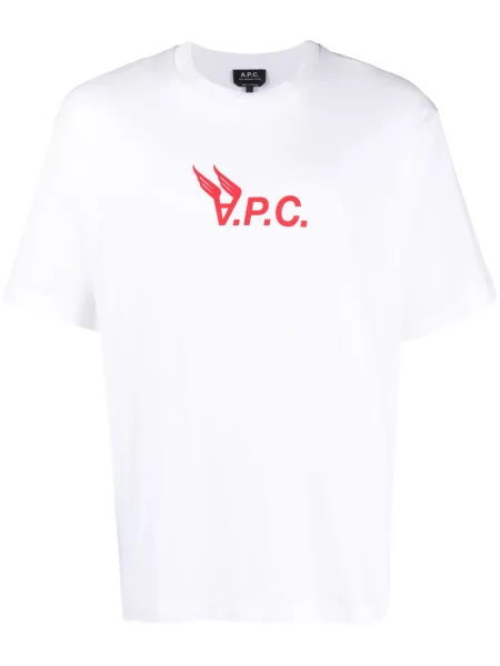 Tricou A.p.c. cu imagine alb