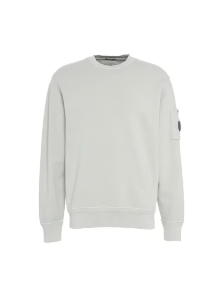 Lniana bluza C.p. Company z kołnierzem szara