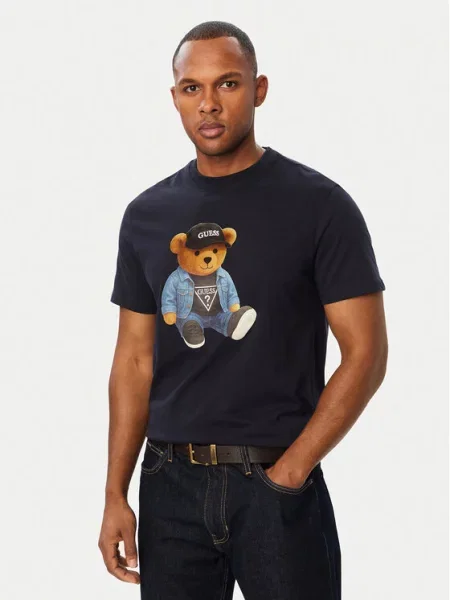 Guess Tricou Bleumarin