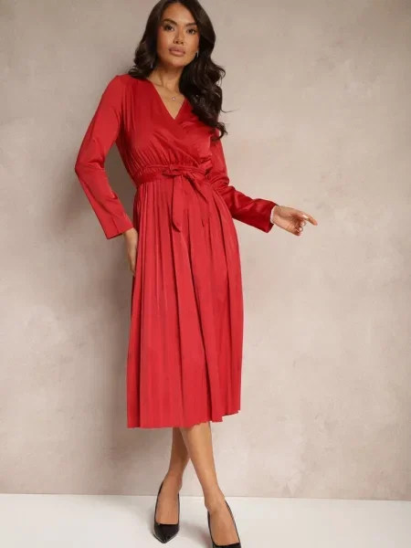 Rochie Vișinie Thesamna bordo