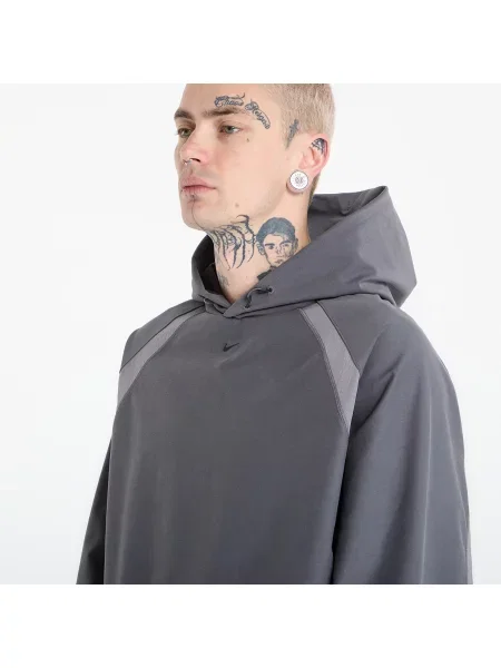 Плетен обвивка суичър с качулка Nike черно