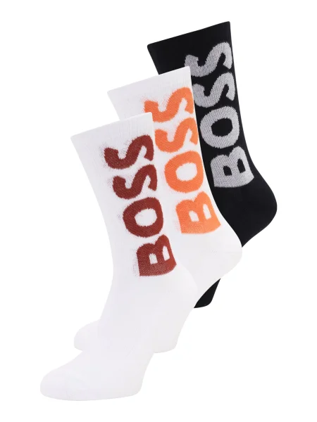 BOSS ponožky pánske 3P QS Rib Logo CC biela
