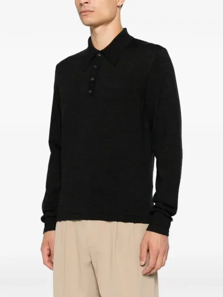 Lung tricou polo Lemaire negru