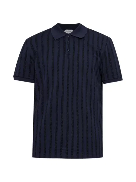Tricou polo Versace din jacard albastru