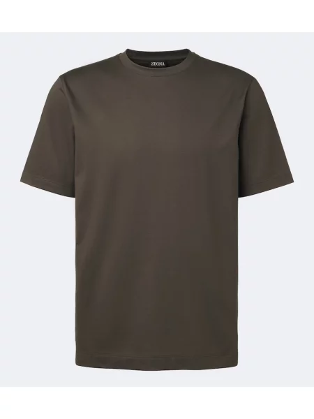 Tricou Zegna din jerseu verde