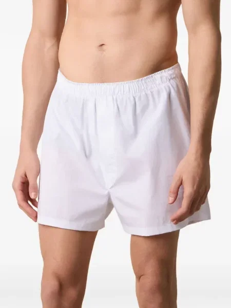 Boxeri Brooks Brothers din poplin alb