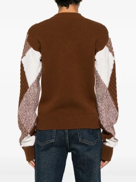 Pulover Stella Mccartney cu decolteu în V maro