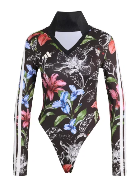 ADIDAS SPORTSWEAR Body sportiv Adidas x Farm Rio albastru deschis / roz deschis / negru alb