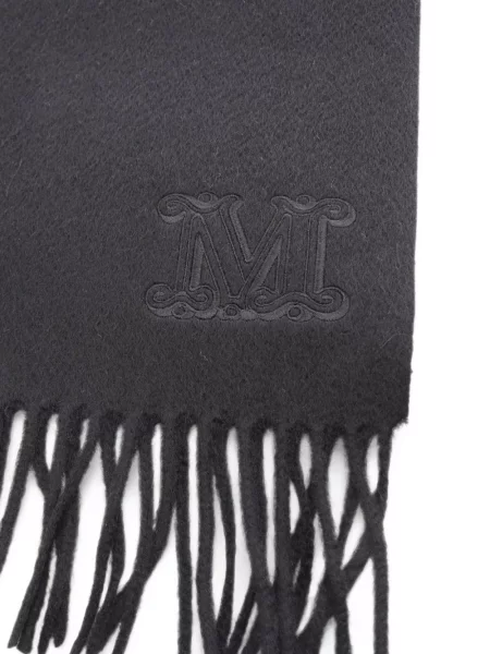 Fular Max Mara cu franjuri gri