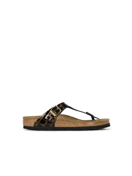 Birkenstock Japonki Gizeh braun czarne