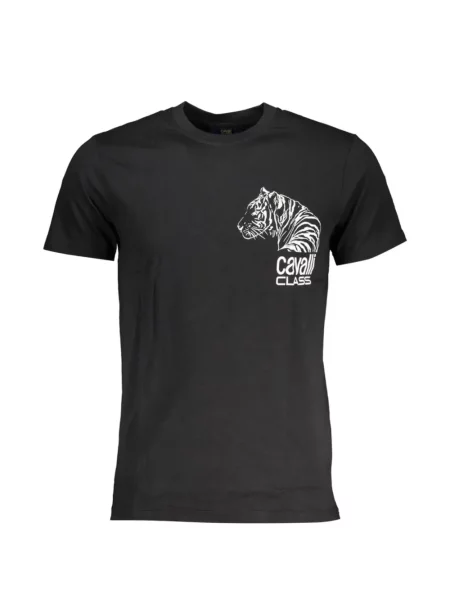 Tricou Cavalli Class cu imagine cu dungi de tigru negru