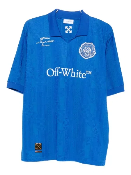 Gulerat tricou polo Off-white alb