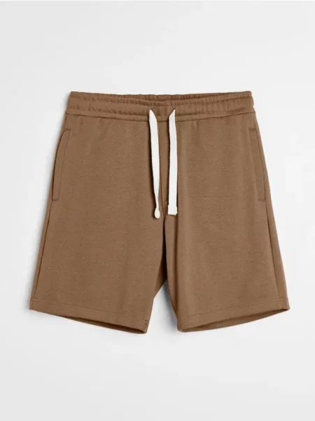 Sinsay Teplákové kraťasy hnědá