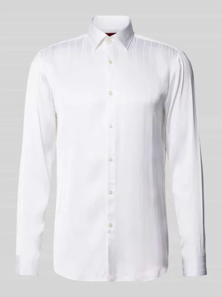 Koszula biznesowa o kroju slim fit z czystej model KENNO' Hugo biała