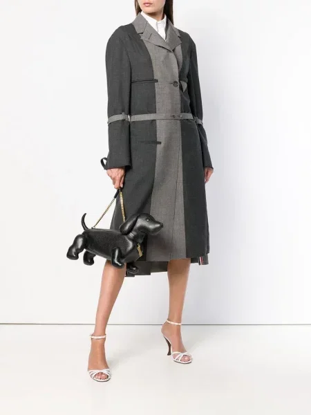 Geantă de mână Thom Browne din piele negru