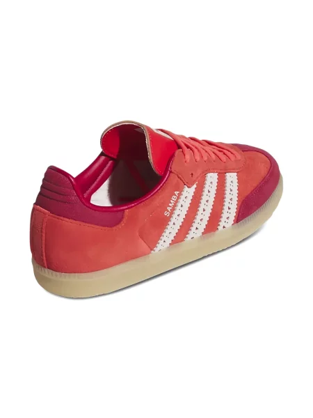 Sneakerși Adidas Samba din piele de căprioară roșu