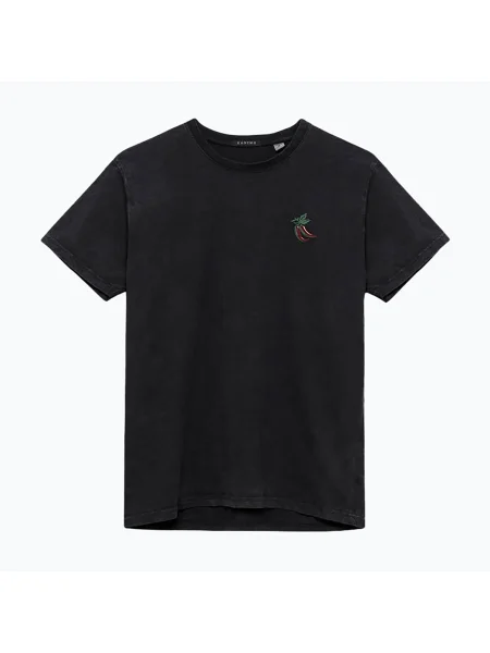 Tricou pentru bărbați Kaotiko Washed Sunset black negru