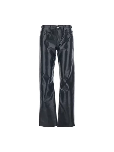 Spodnie Agolde skórzane czarne