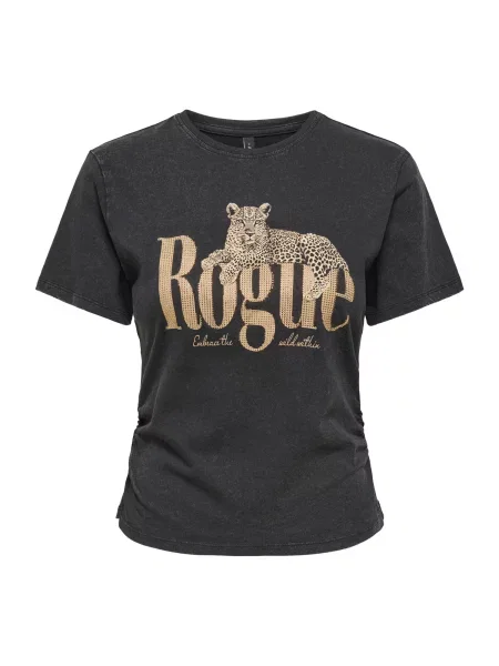 ONLY Tricou ONLLUCY maro deschis negru