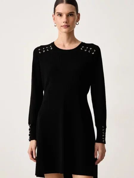 Liu Jo rochie cu vâscoză negru