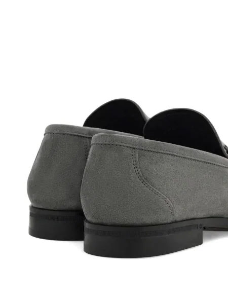 Pantofi loafer Ferragamo cu cataramă gri