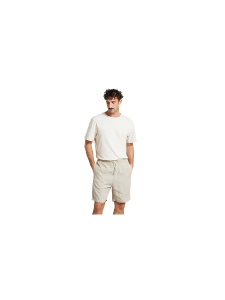 Dedicated Shorts Vejle Linen Ecru Mężczyźni Szorty Dedicated Krem Size: M
