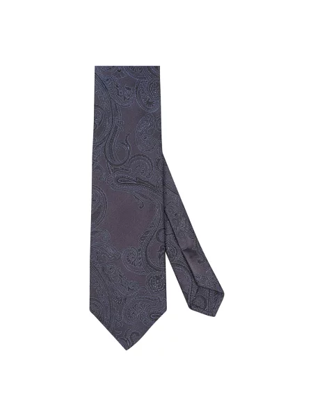 Krawat Etro z nadrukiem z wzorem paisley niebieski
