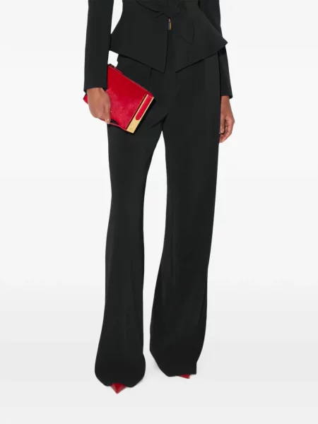 Cu centură pantaloni Elisabetta Franchi negru