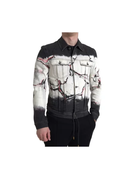 Kurtka jeansowa Dolce And Gabbana z nadrukiem