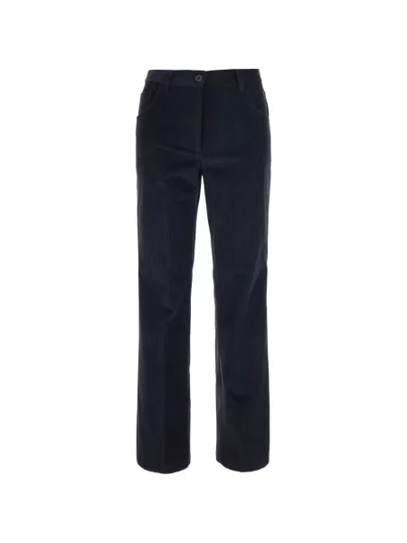 Pantaloni Semicouture de catifea cord albastru