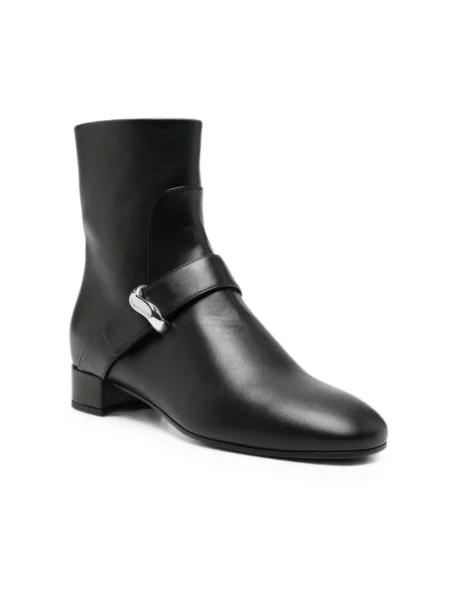 Botki Emporio Armani skórzane czarne