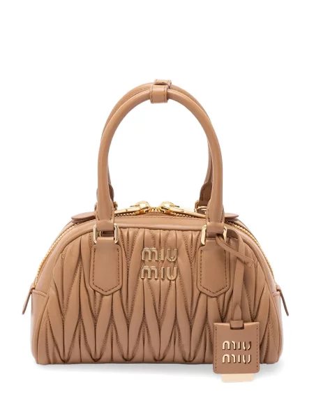 Geantă shopper Miu Miu din piele