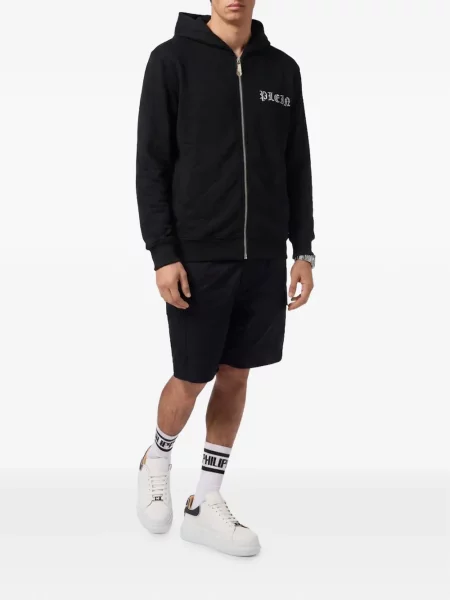 Hanorac cu glugă Philipp Plein cu strasuri negru
