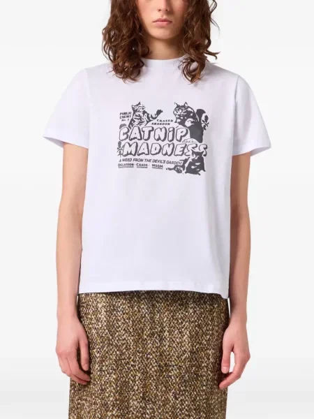 Tricou Msgm cu imagine alb