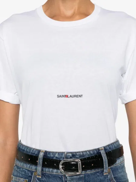 Tricou Saint Laurent cu imagine alb
