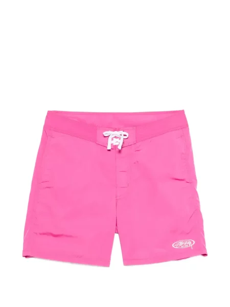 Slip de baie Stüssy cu autograf roz