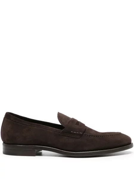 Pantofi loafer Henderson Baracco din piele de căprioară maro