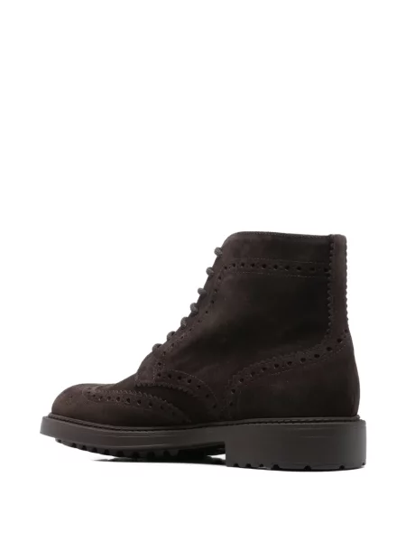 Brogues Doucal's cu șireturi din dantelă maro