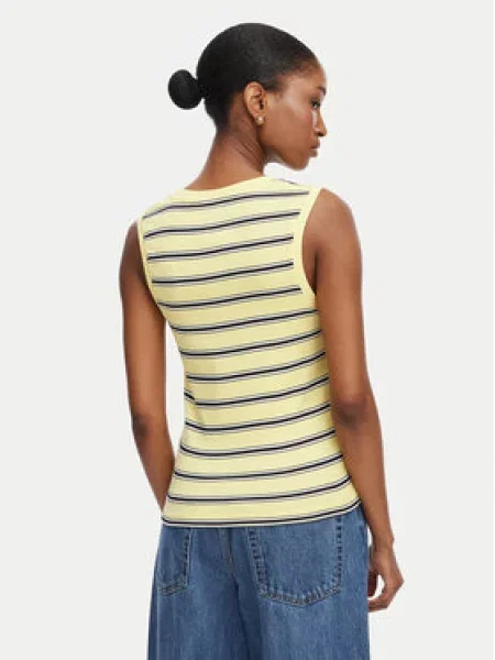 TOMMY HILFIGER Top svetlo / črna / bela rumena