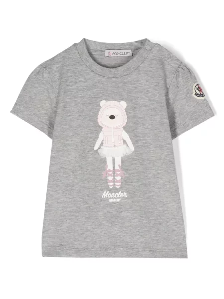 Koszulka dziecięca Moncler Enfant szara