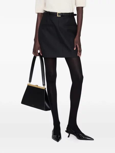 Fusta mini Anine Bing cu dungi negru