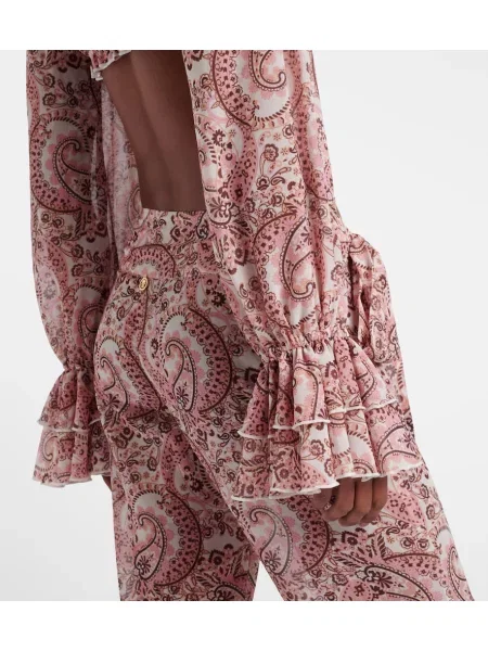 Top Bananhot cu model paisley roz