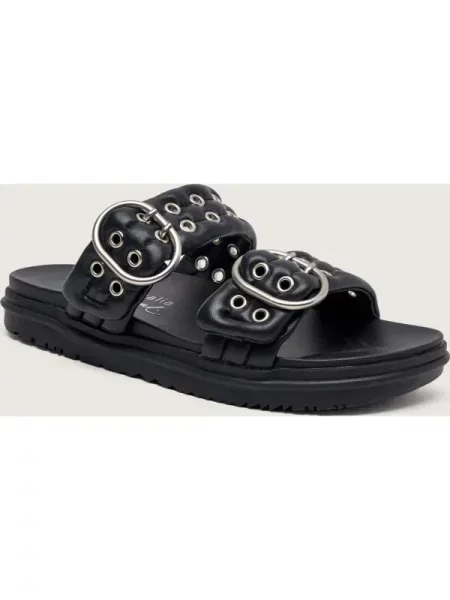 EMU Australia De piele șlapi Bondi Buckle negru